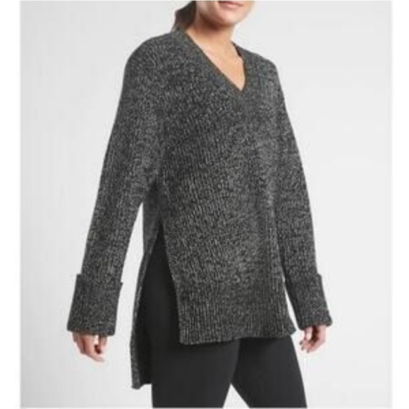 Athleta V-neck Lace up Sweater - Picture 1 of 5